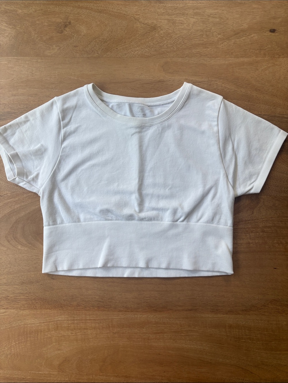 Women's White Cropped Tee - Short Sleeve Top
